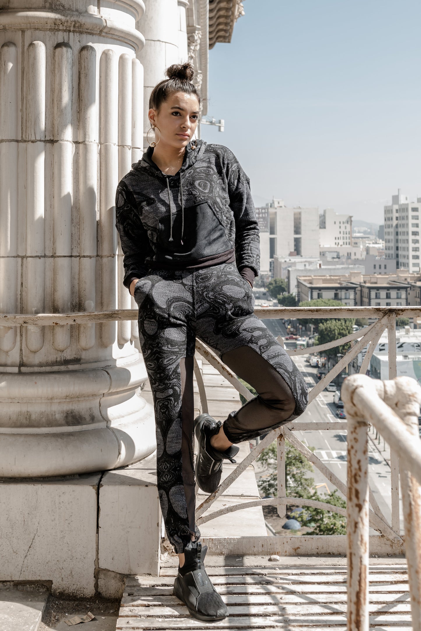 Cropped Hoodie With Fitted Sweat Pant