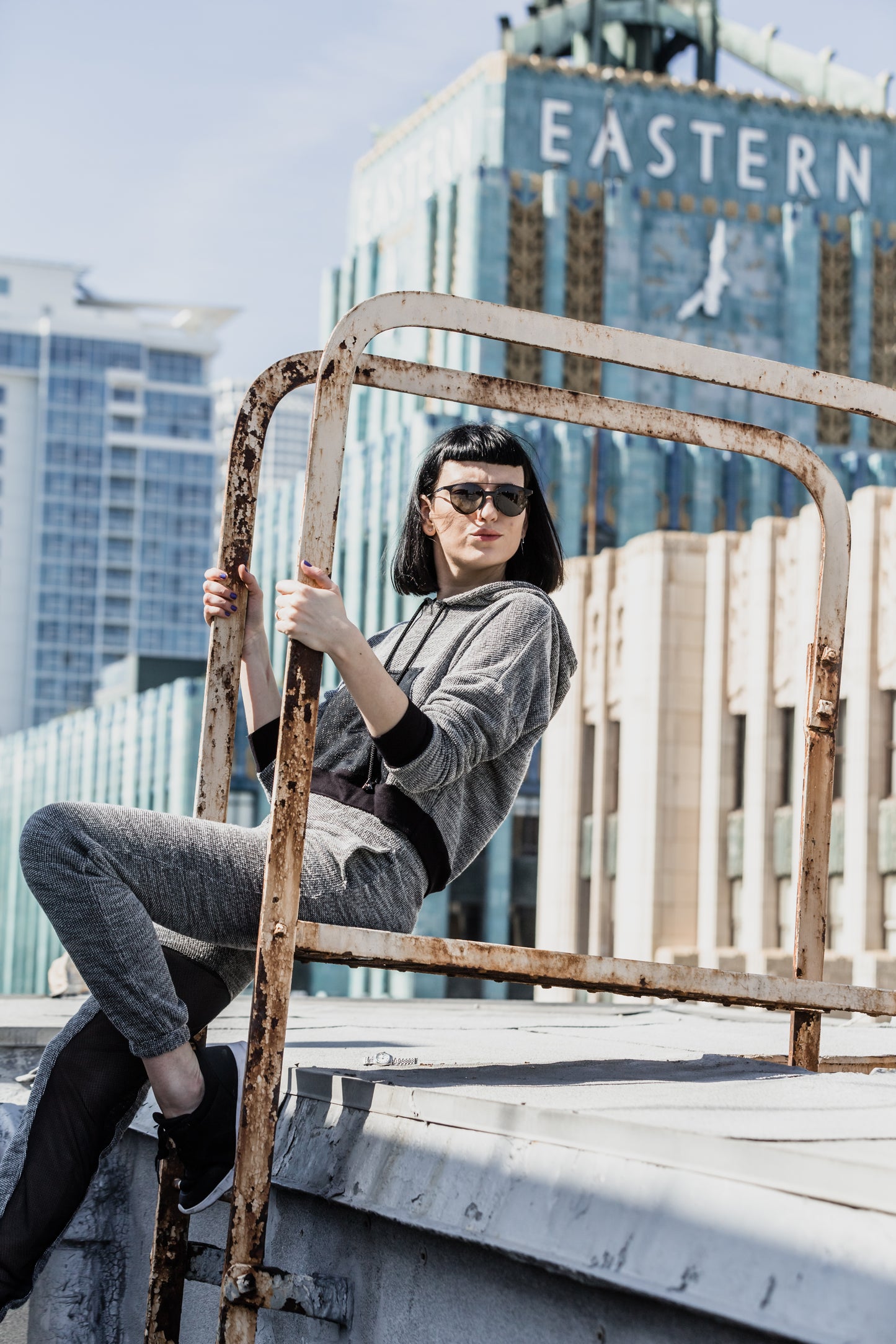 Cropped Hoodie With Fitted Sweat Pant