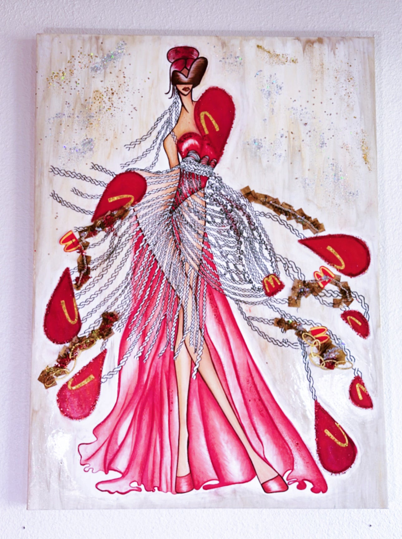 Custom Order Queen Macdolena (Inspired by McDonald’s) – “Your Art Has Been Served” Queen Series | Mixed Media| Inspired by McDonald’s® |Exclusive Fine ART (Copy)
