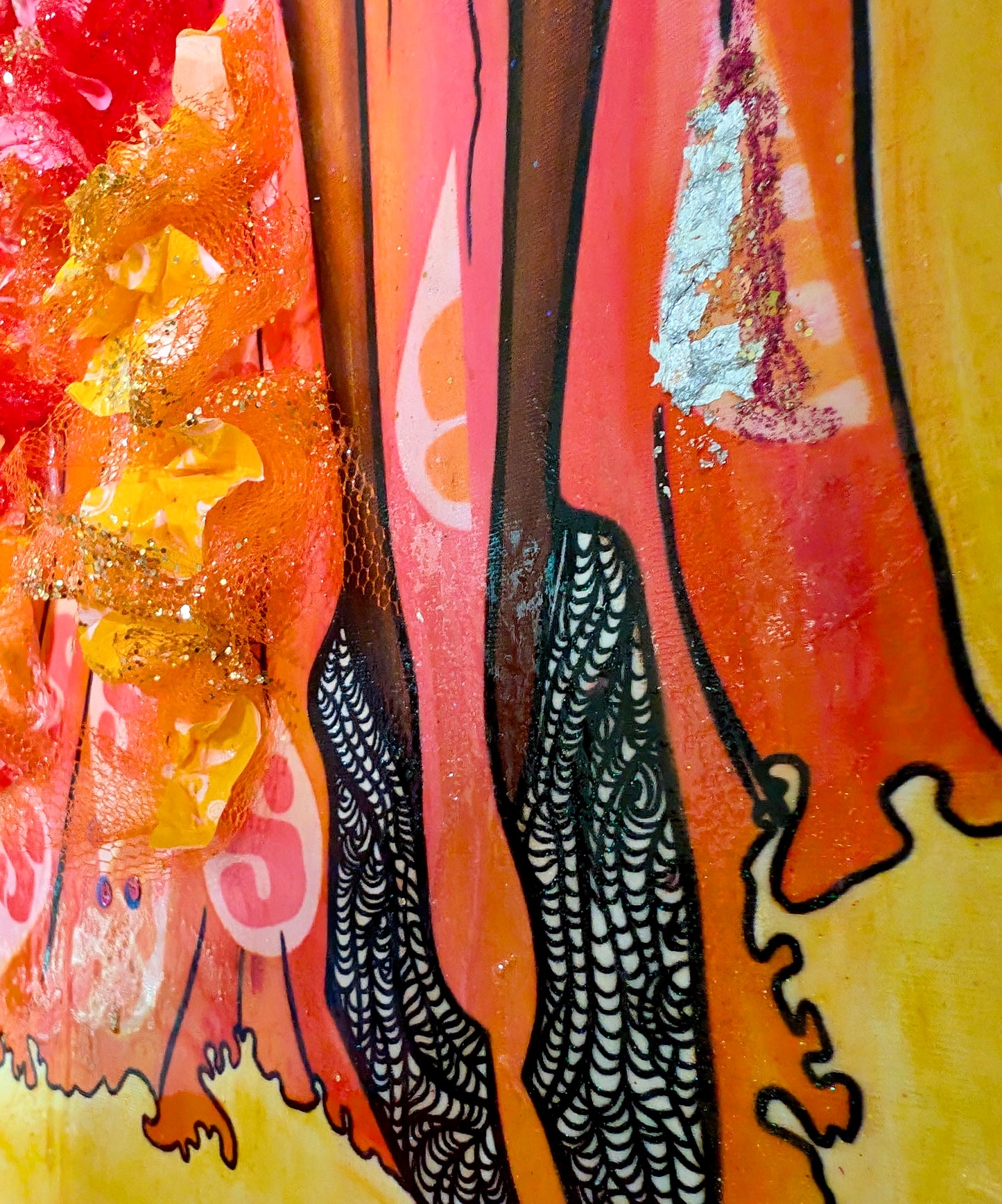 Queen Stella (Inspired by Starburst) Custom Order – “Your Art Has Been Served” Queen Series | Mixed Media |Original Printed Art Copy | Exclusive ART (Copy)