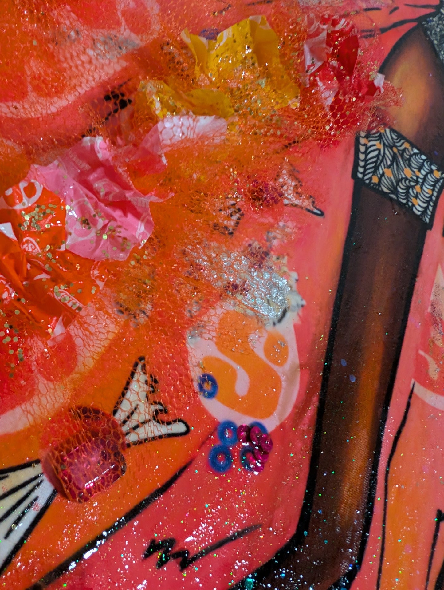 Queen Stella (Inspired by Starburst) Custom Order – “Your Art Has Been Served” Queen Series | Mixed Media |Original Printed Art Copy | Exclusive ART (Copy)