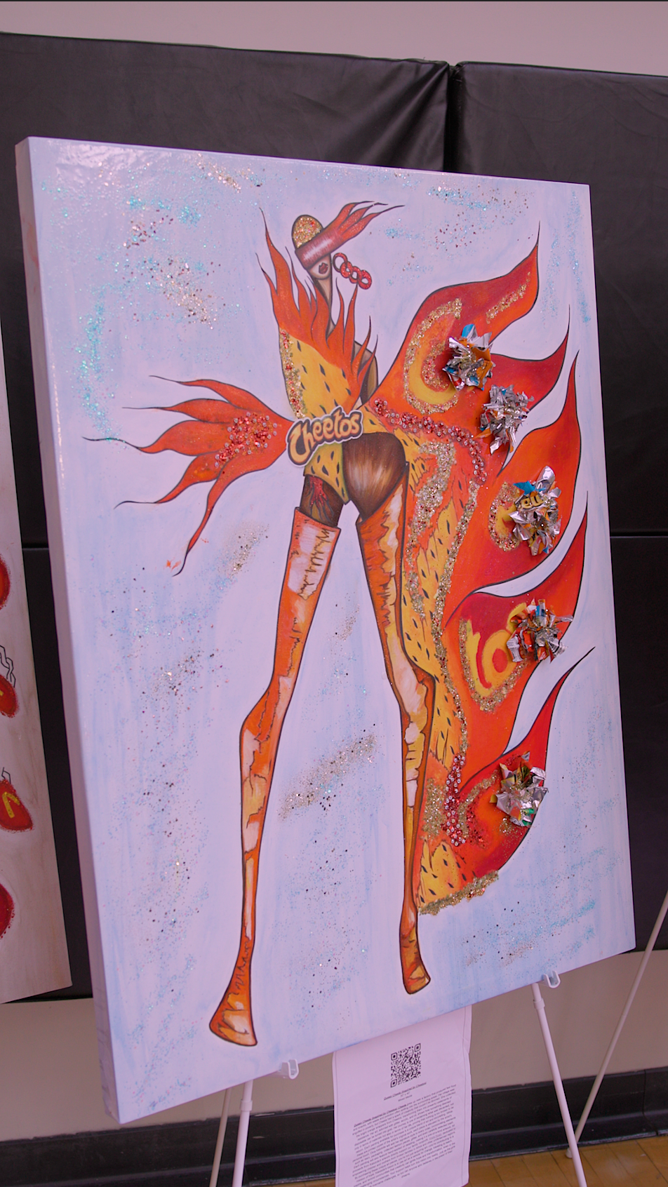 Custom Order Queen Cheeta (Inspiration by Cheetos) – “Your Art Has Been Served” Queen Series | Mixed Media | Inspired by Cheetos®/ Exclusive Fine ART