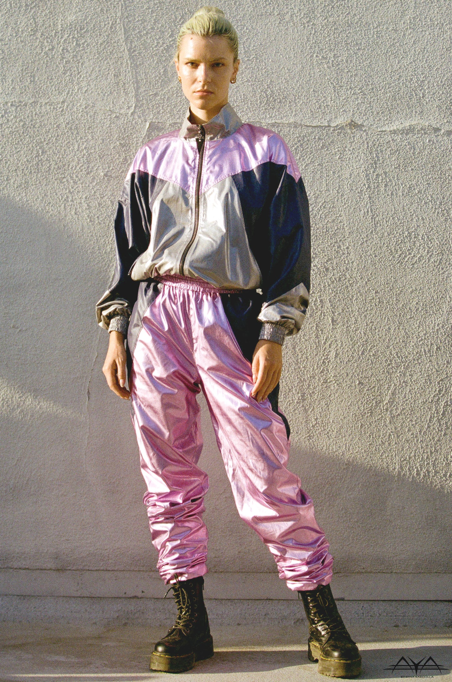 FLASHY PINK WITH MULTI COLOR BLOCKS