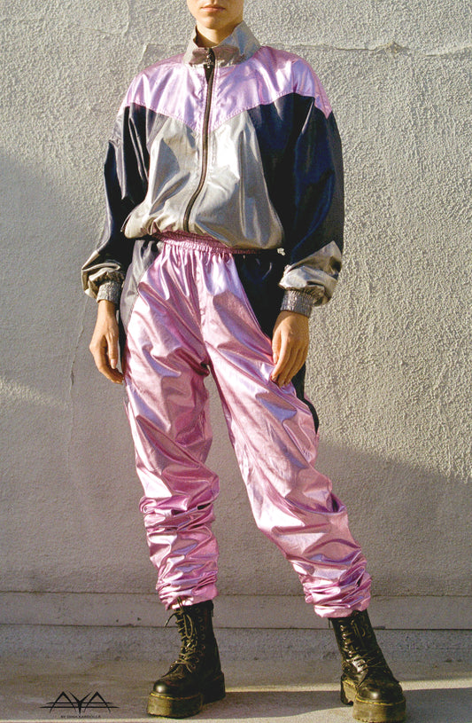 FLASHY PINK WITH MULTI COLOR BLOCKS