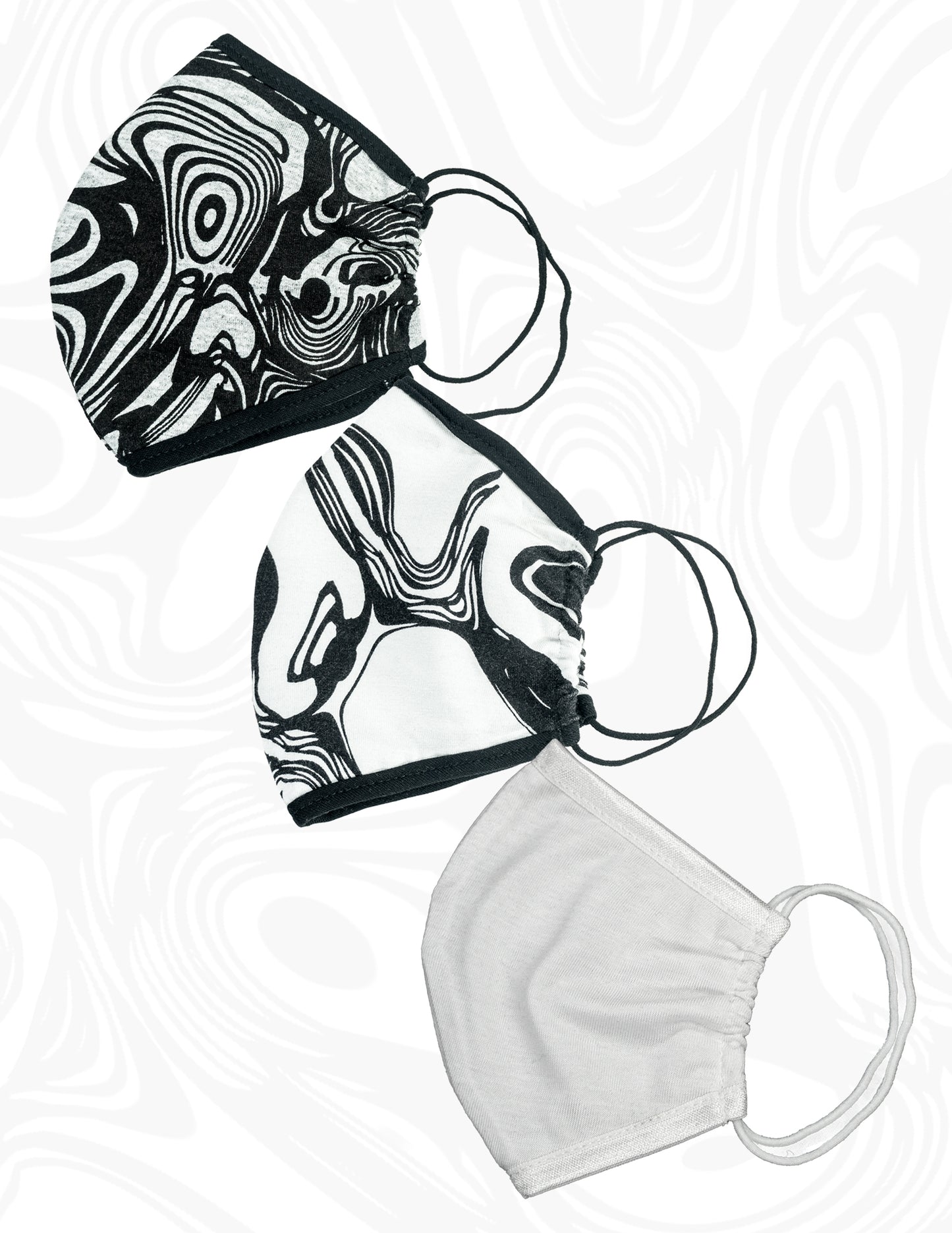 Unisex AyA Signature Printed Fitted Masks/ 3 Piece Set