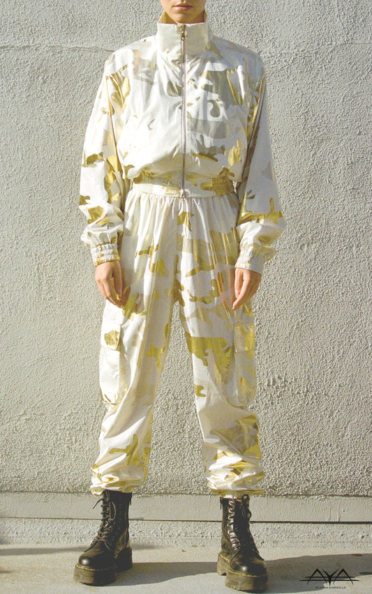 AYA WHITE/GOLD SIGNATURE TRACKSUIT