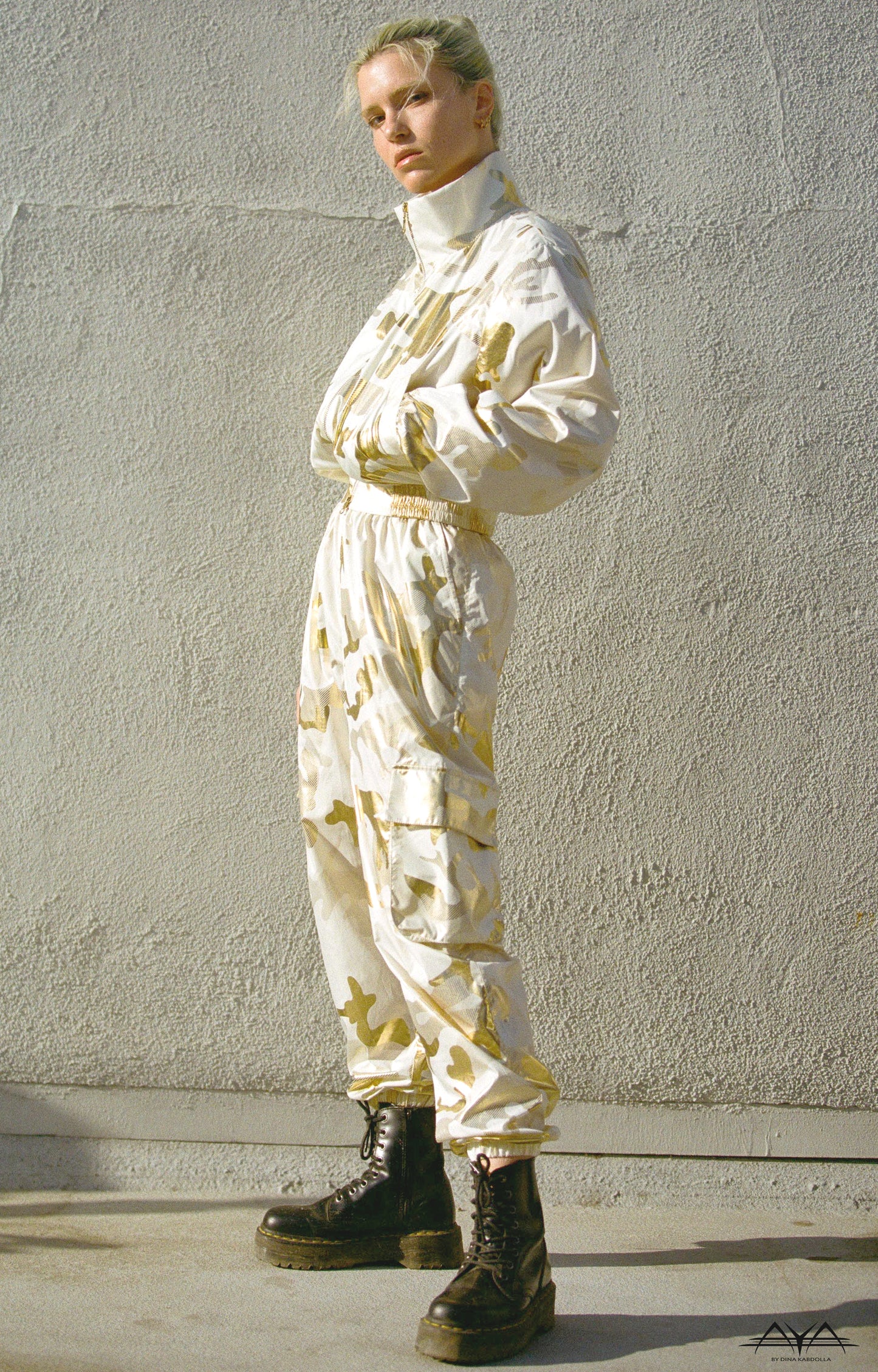AYA WHITE/GOLD SIGNATURE TRACKSUIT