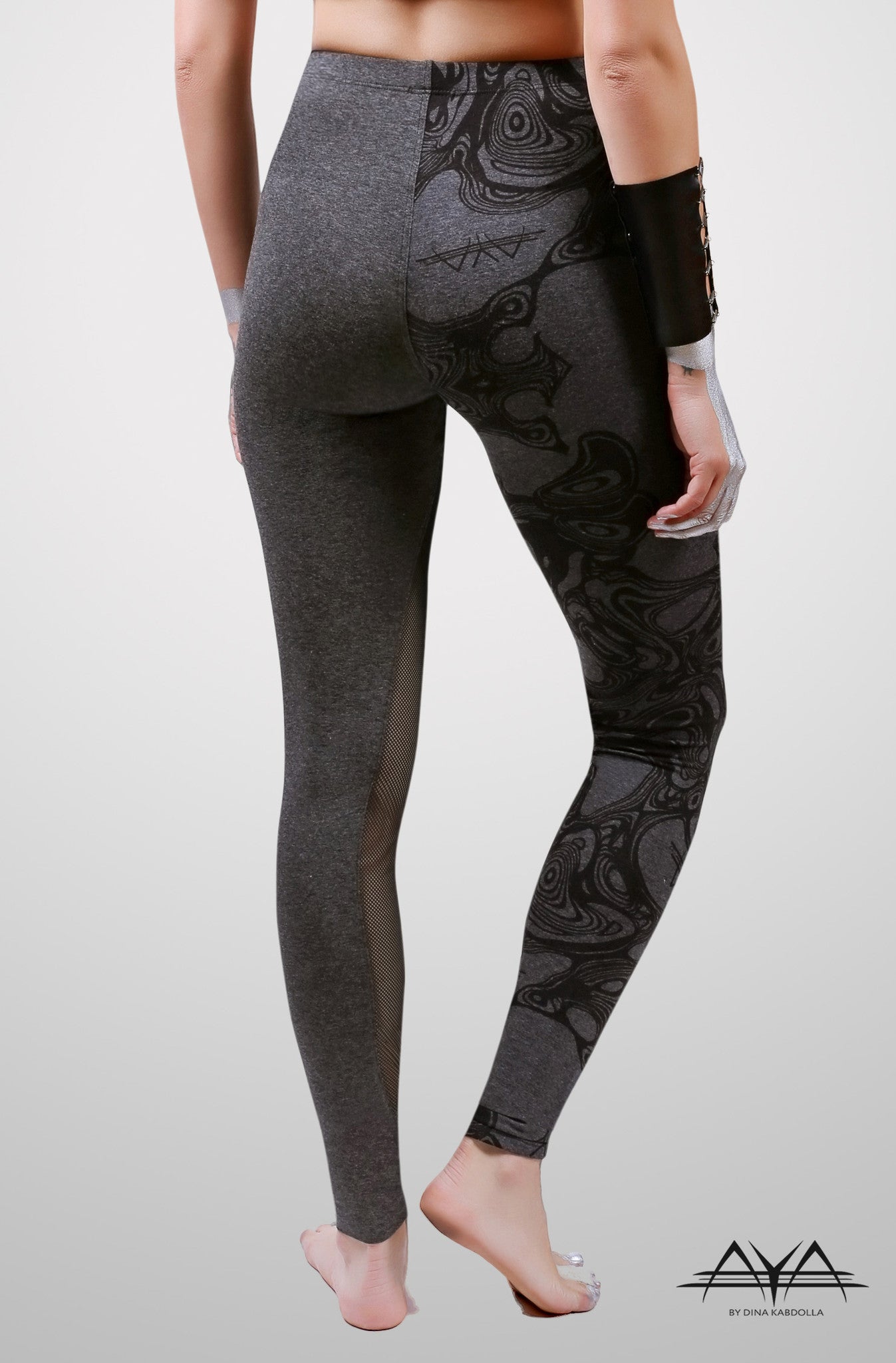 Marrie Legging Dark Printed Grey