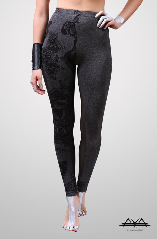 Marrie Legging Dark Printed Grey