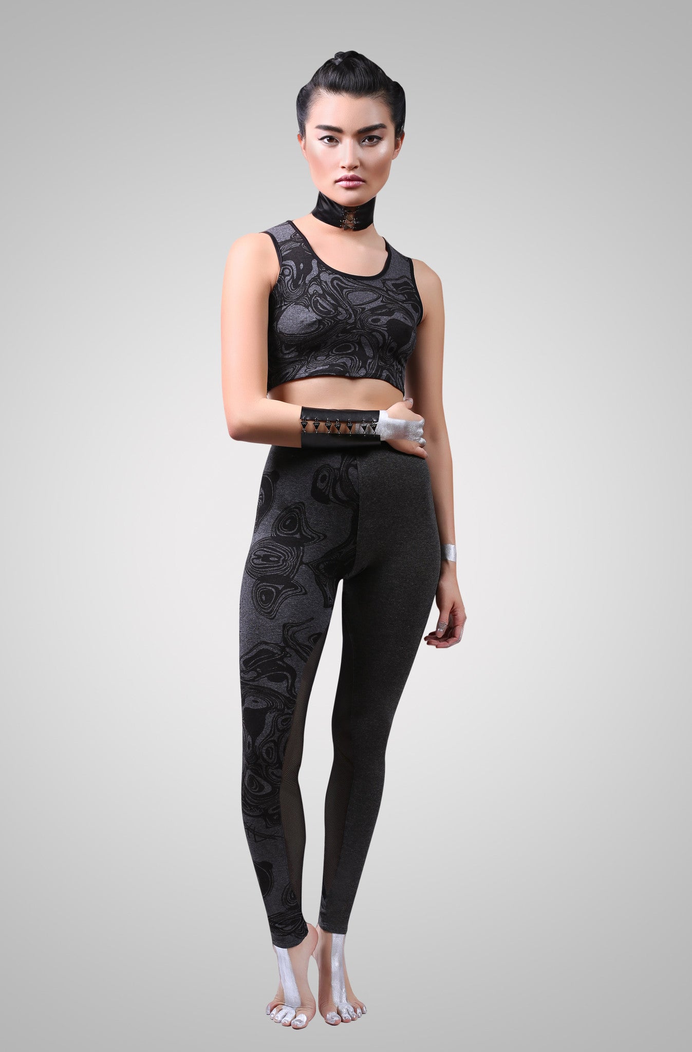 Marrie Legging Dark Printed Grey