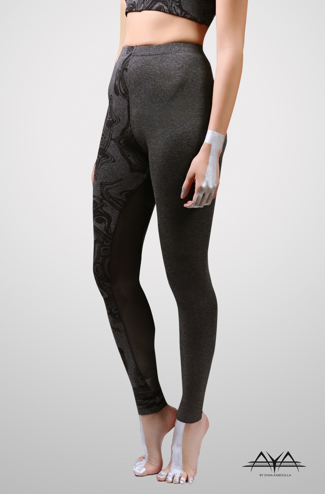 Marrie Legging Dark Printed Grey