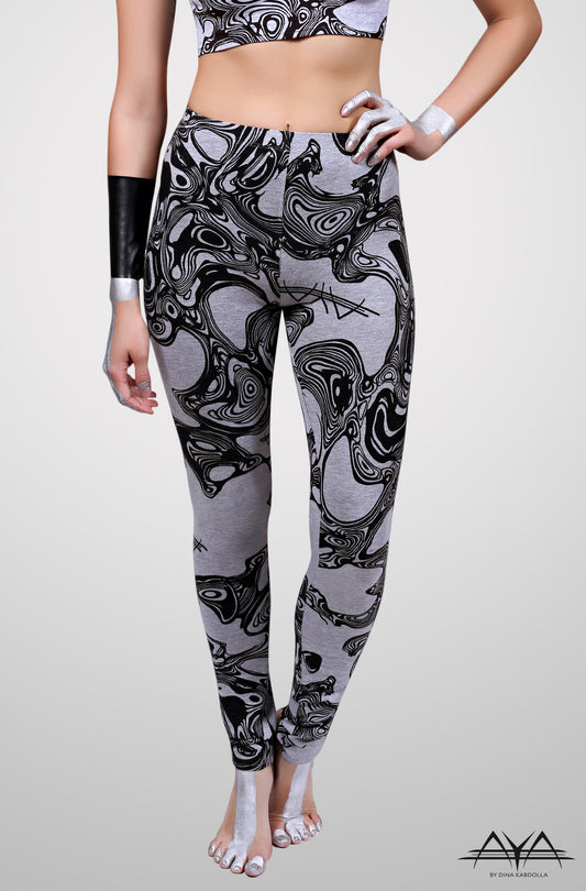 Zi Regular Legging Light Printed Grey