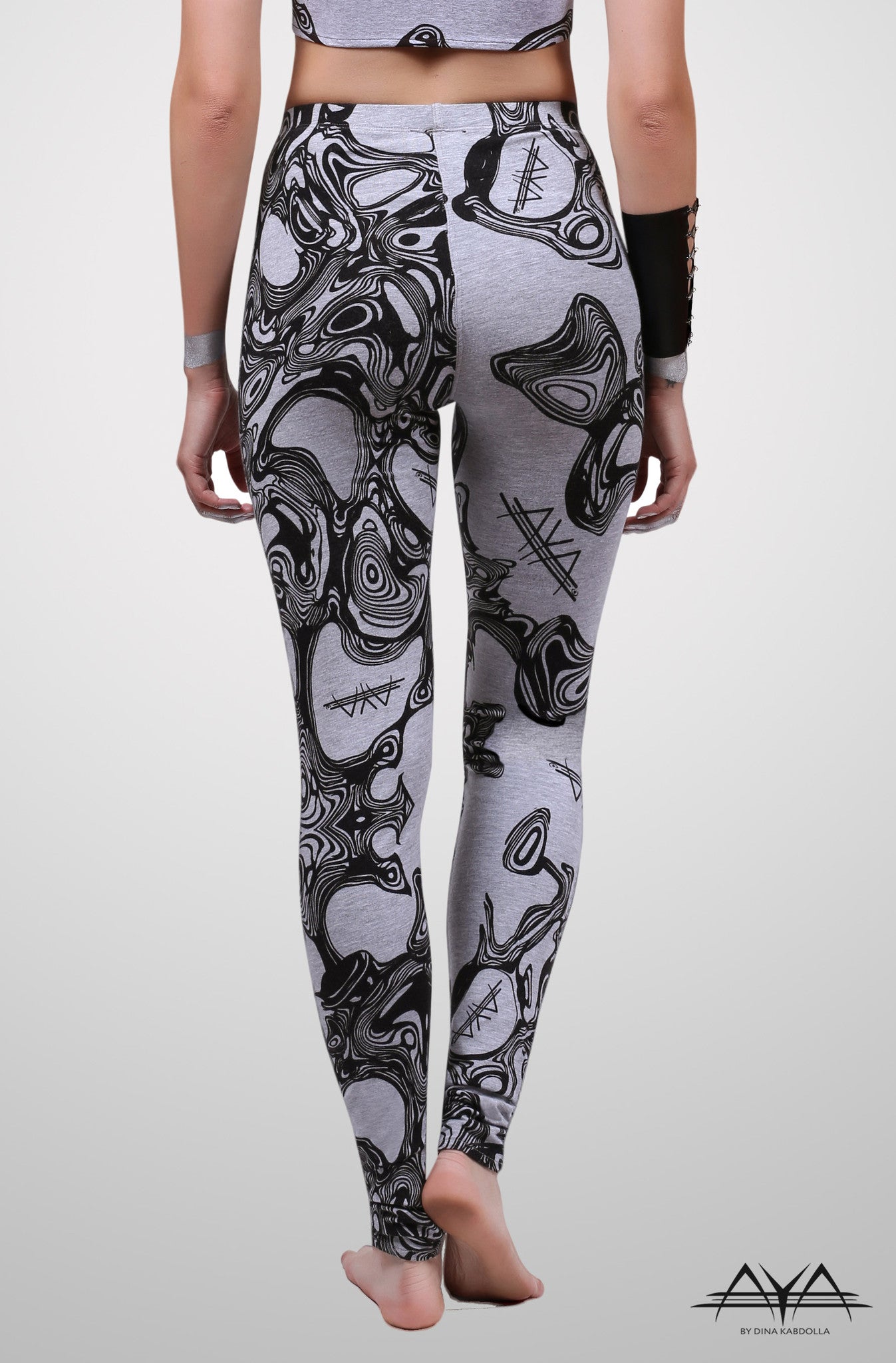 Zi Regular Legging Light Printed Grey