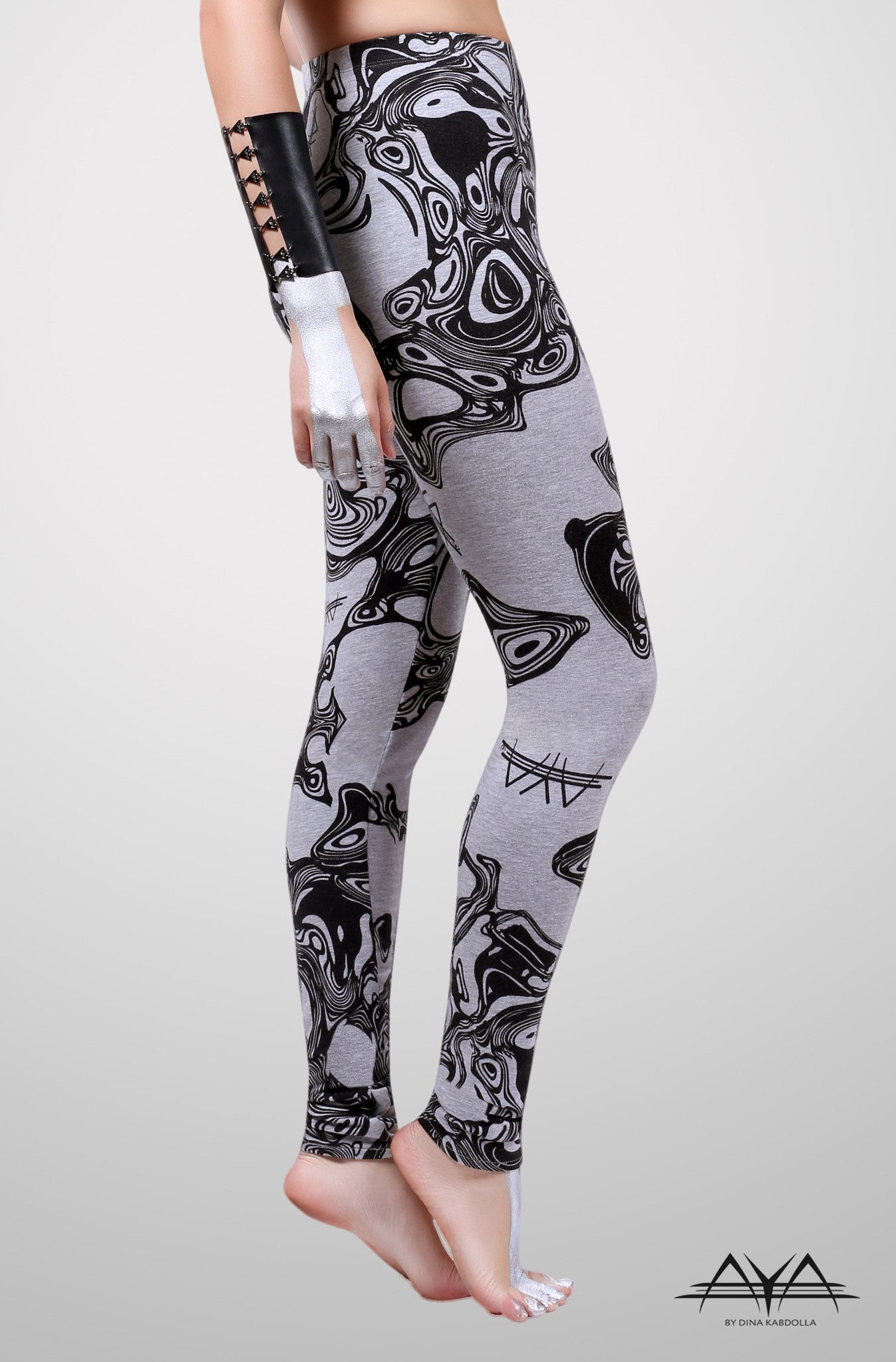 Zi Regular Legging Light Printed Grey