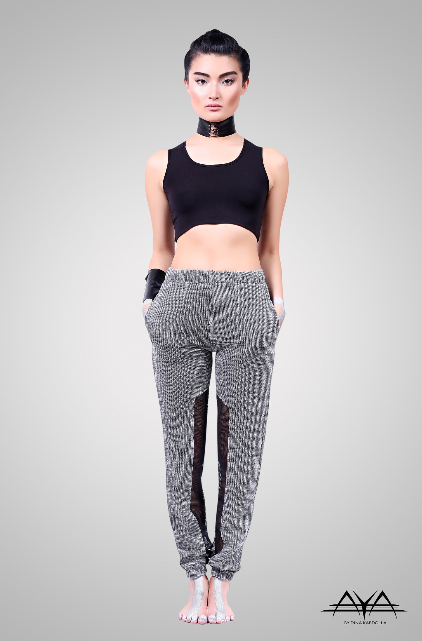 Cropped Hoodie With Fitted Sweat Pant
