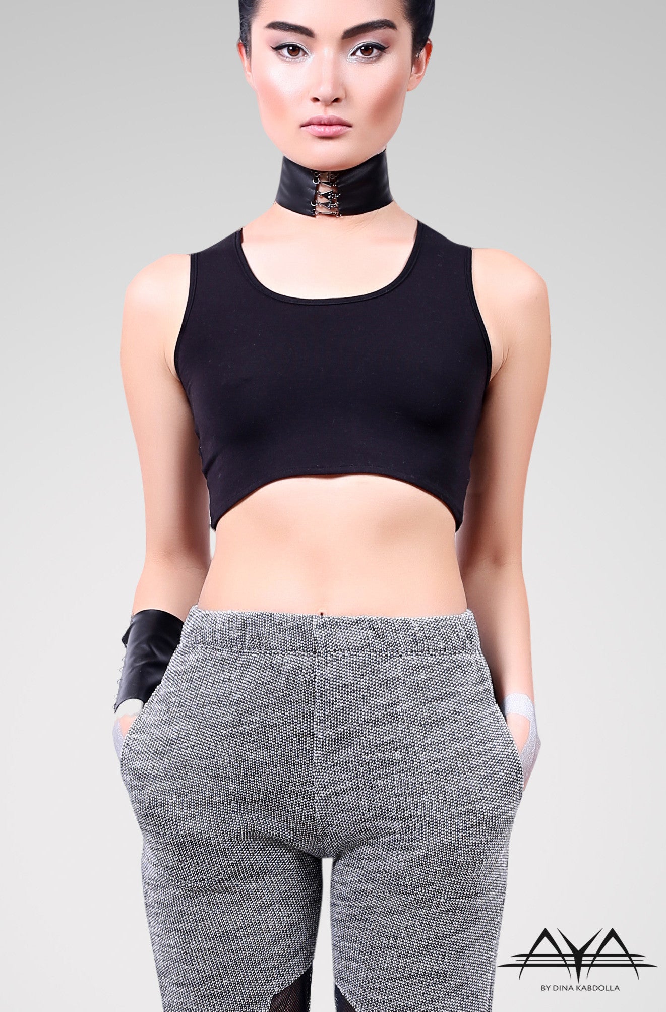 Katherine Crop Top Noir