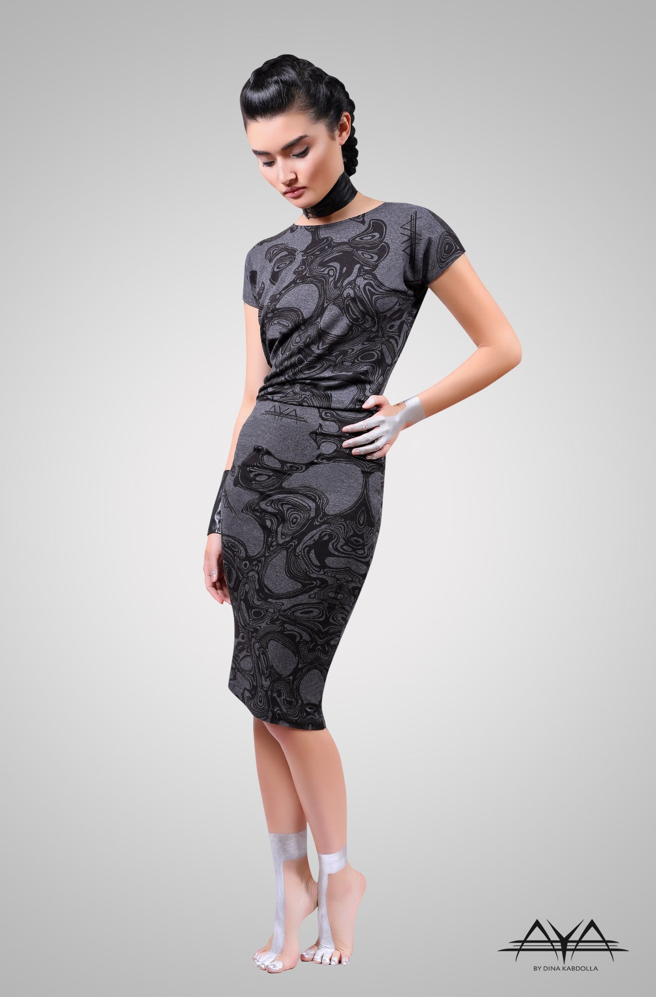 Monique Dress Impression Ch. Grey