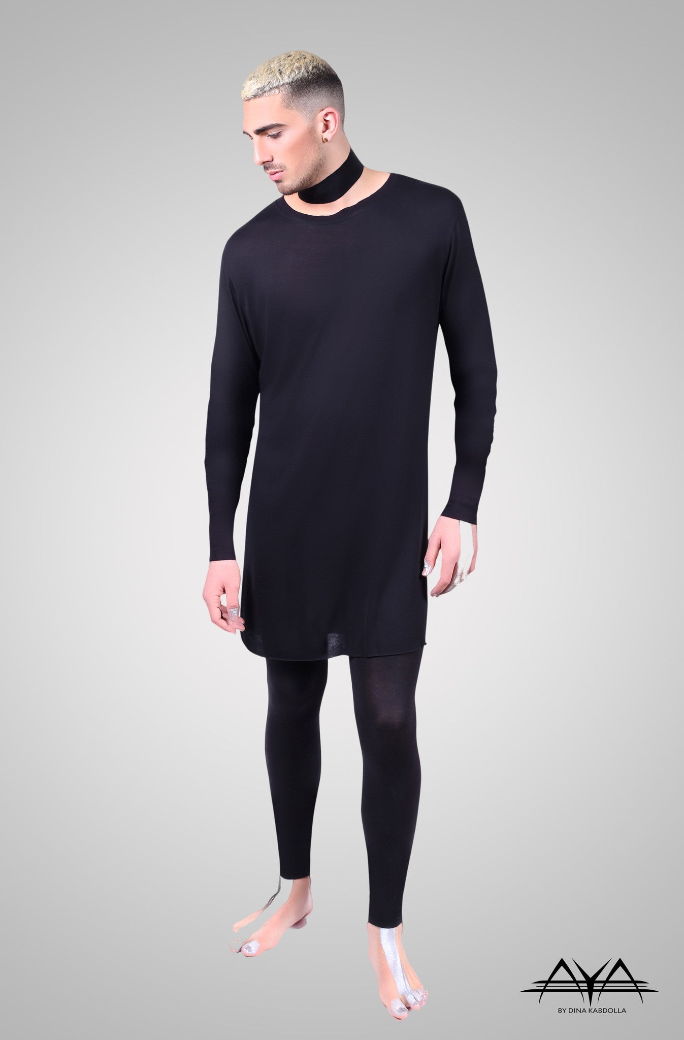 Long Unisex T-Shirt Noir