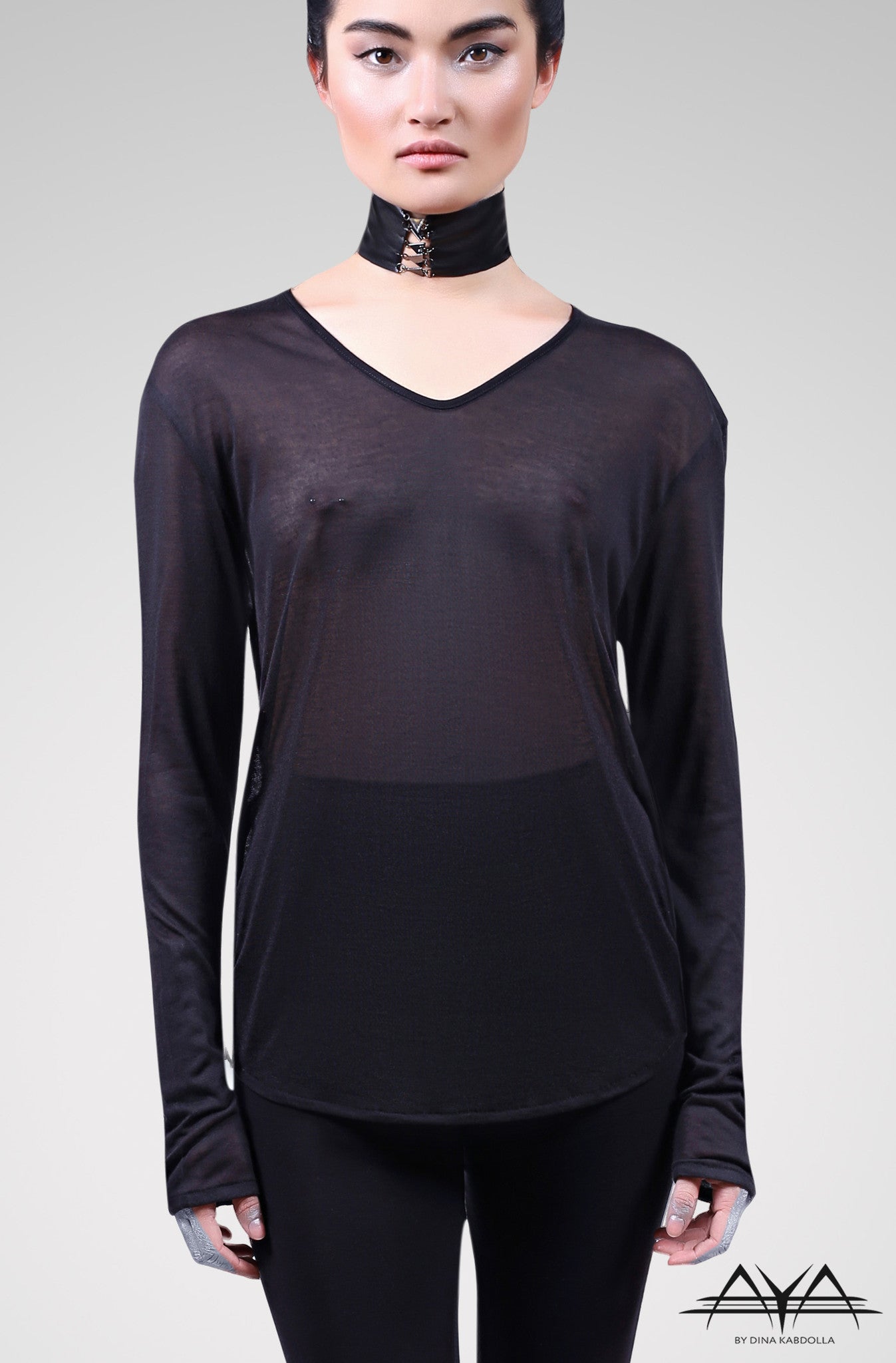 Unisex V-Neck Shirt Noir