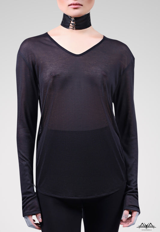 Unisex V-Neck Shirt Noir