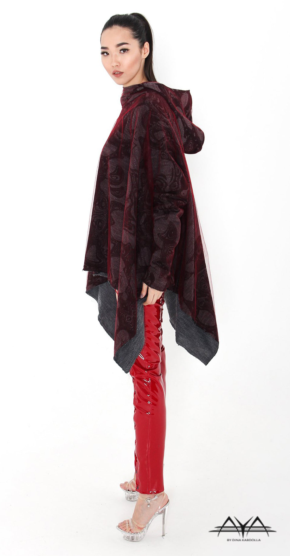 FRONT LACE UP VYNIL PANT