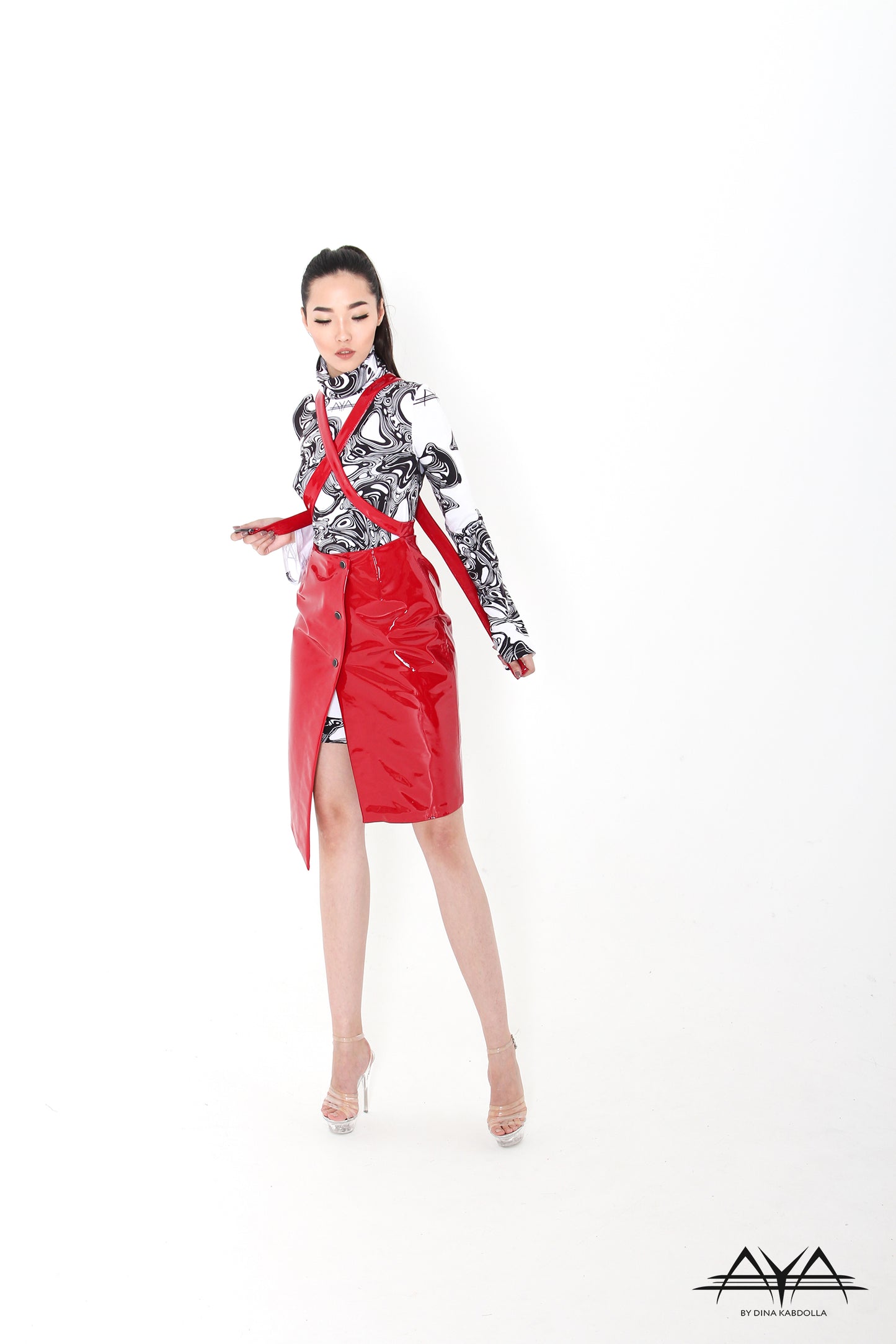 SNAP OPEN FRONT SKIRT