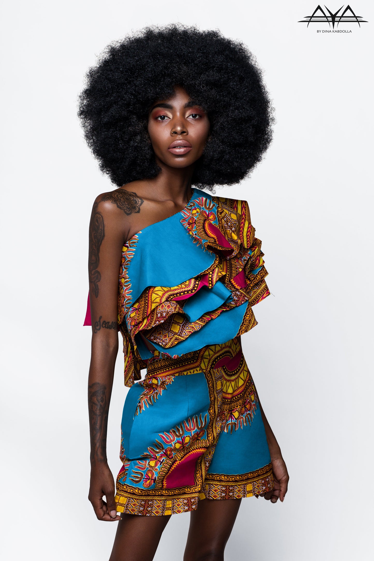 AYA by DK Exclusive Celebrity Couture “Nadège Flared Top Set” | Luxury Fashion