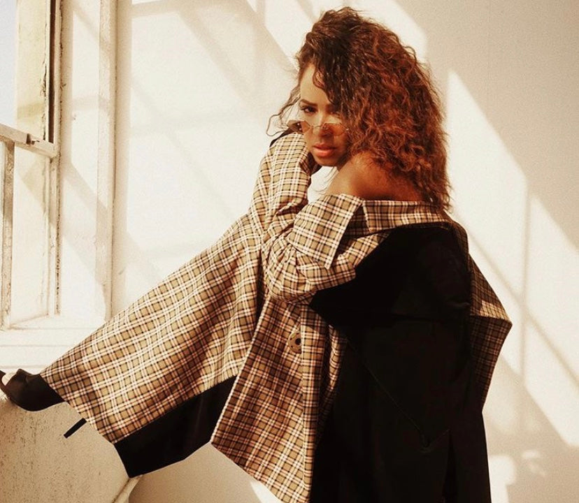 AYA by DK Exclusive Celebrity Couture “ Marcelle Vinyl Bomber Jacket” | Luxury Fashion