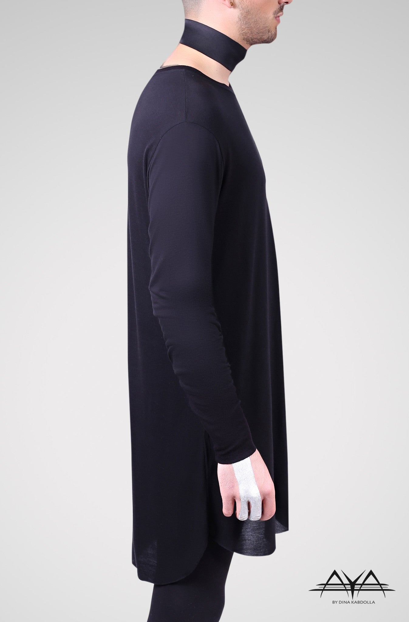 Long Unisex T-Shirt Noir