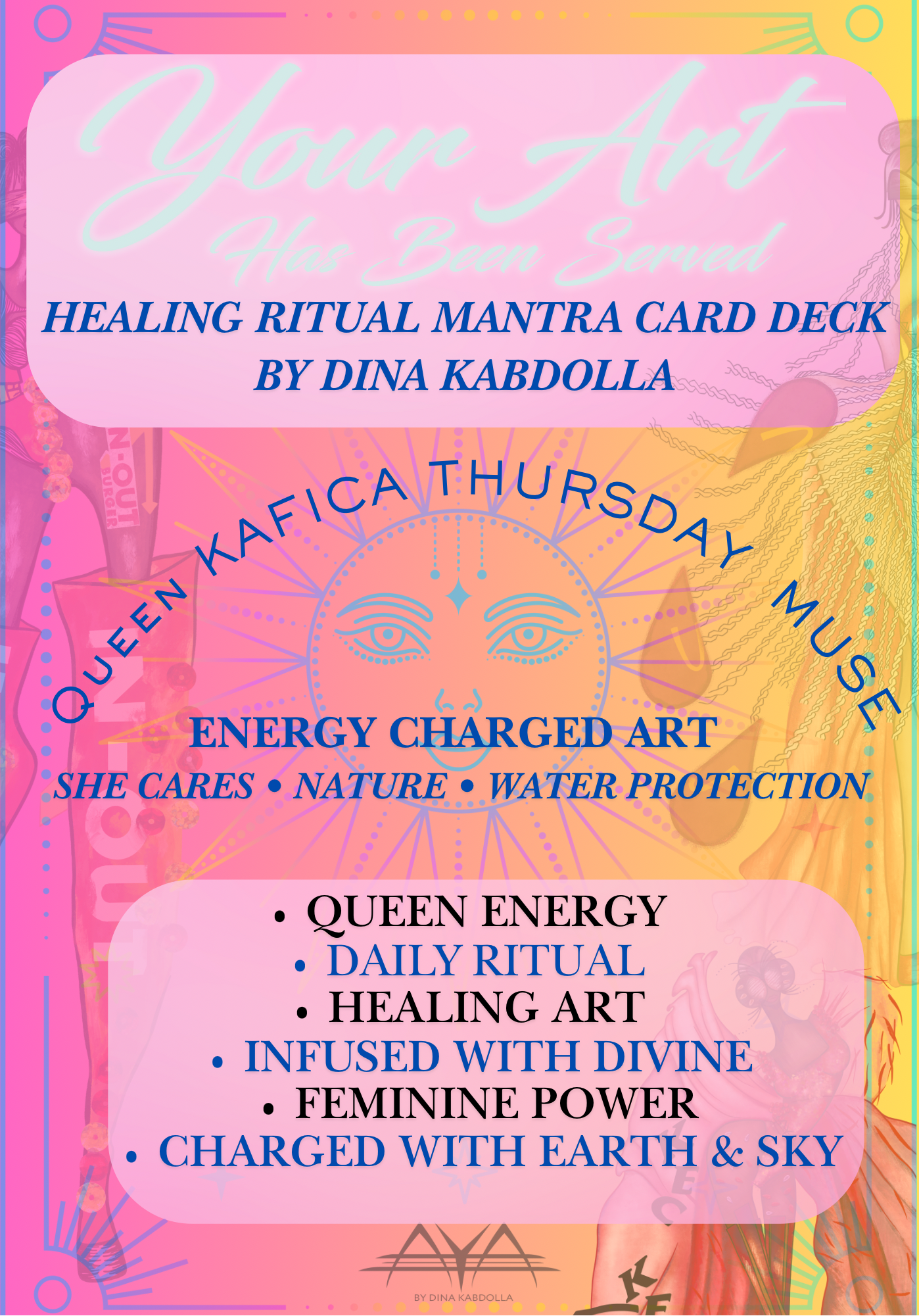 Queen Kafica Inspired by KFC Energy Mantra Card | Confidence & Divine Healing Ritual | Your Art Has Been Served™ by AYA by DK