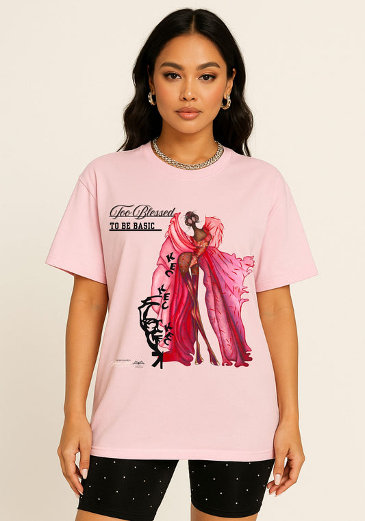 KaFiCa Queen “Too Blessed To Be Basic™” T-Shirt | KFC-Inspired Faith Tee | Eco-Art Streetwear | AYA by DK