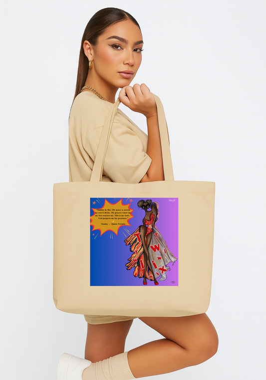 Queen Twinnie Inspired by Twix Organic Cotton Tote Bag – Sustainable Art Tote | Your Art Has Been Served