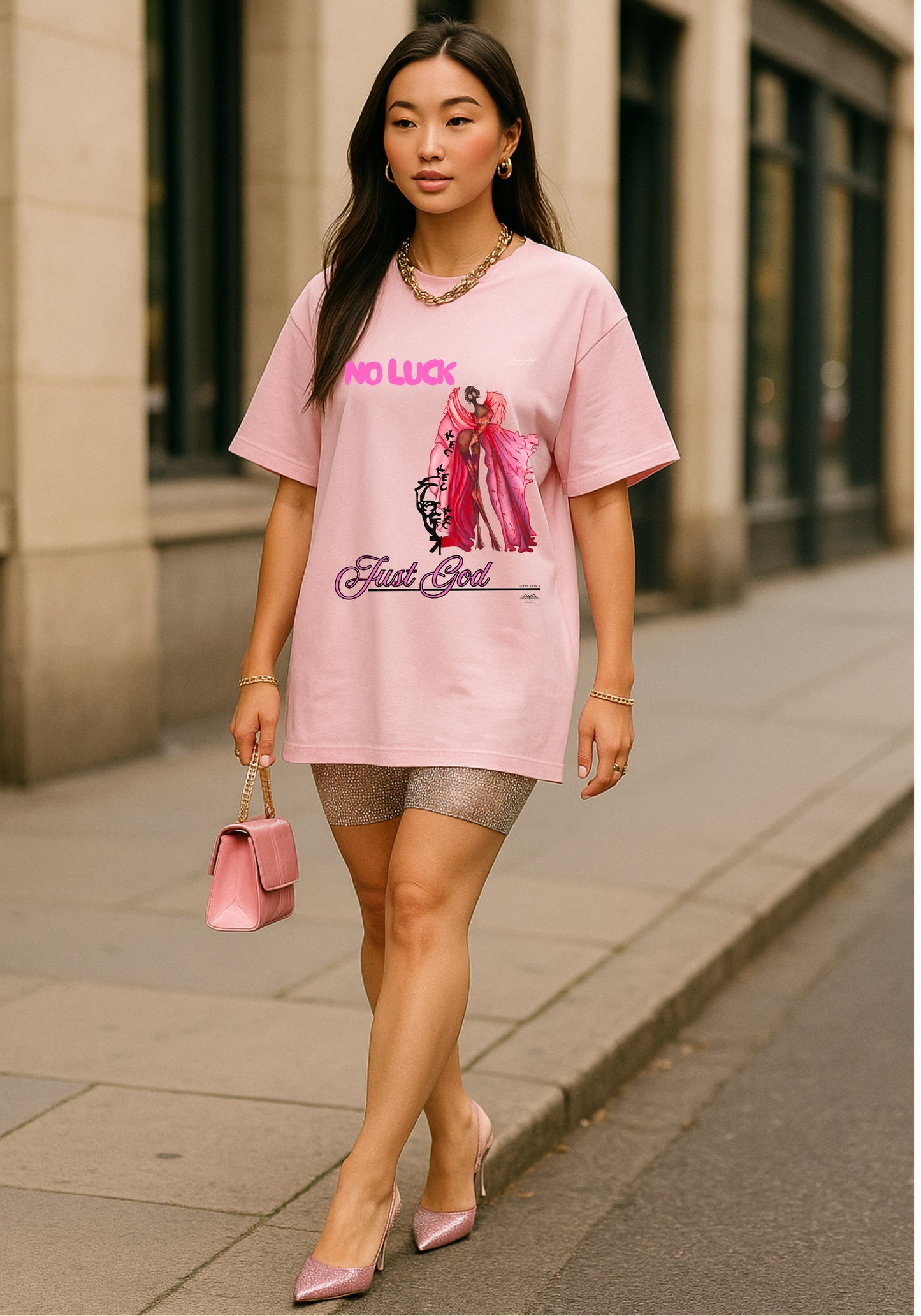 No Luck Just God™ T-Shirt – KaFiCa Queen Edition |KFC Inspired Art |T-Shirt | AYAb y DK Faith Streetwear