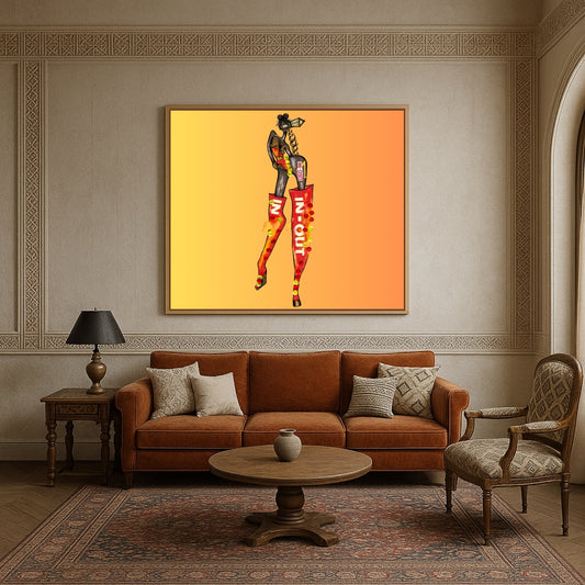 Custom Order Queen Inna  – “Your Art Has Been Served” Queen Series | Mixed Media | Inspired by In-N-Out®  | Exclusive ART