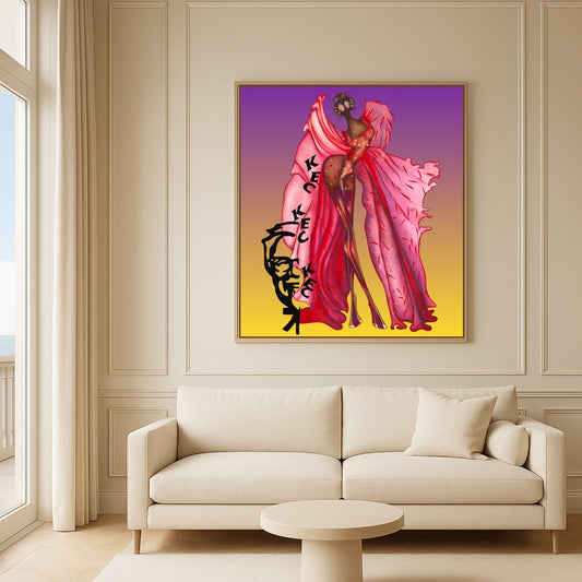 Custom Order Queen KaFica (Inspired by KFC) – “Your Art Has Been Served” Queen Series  |Mixed Media | Inspired by KFC® (Copy)