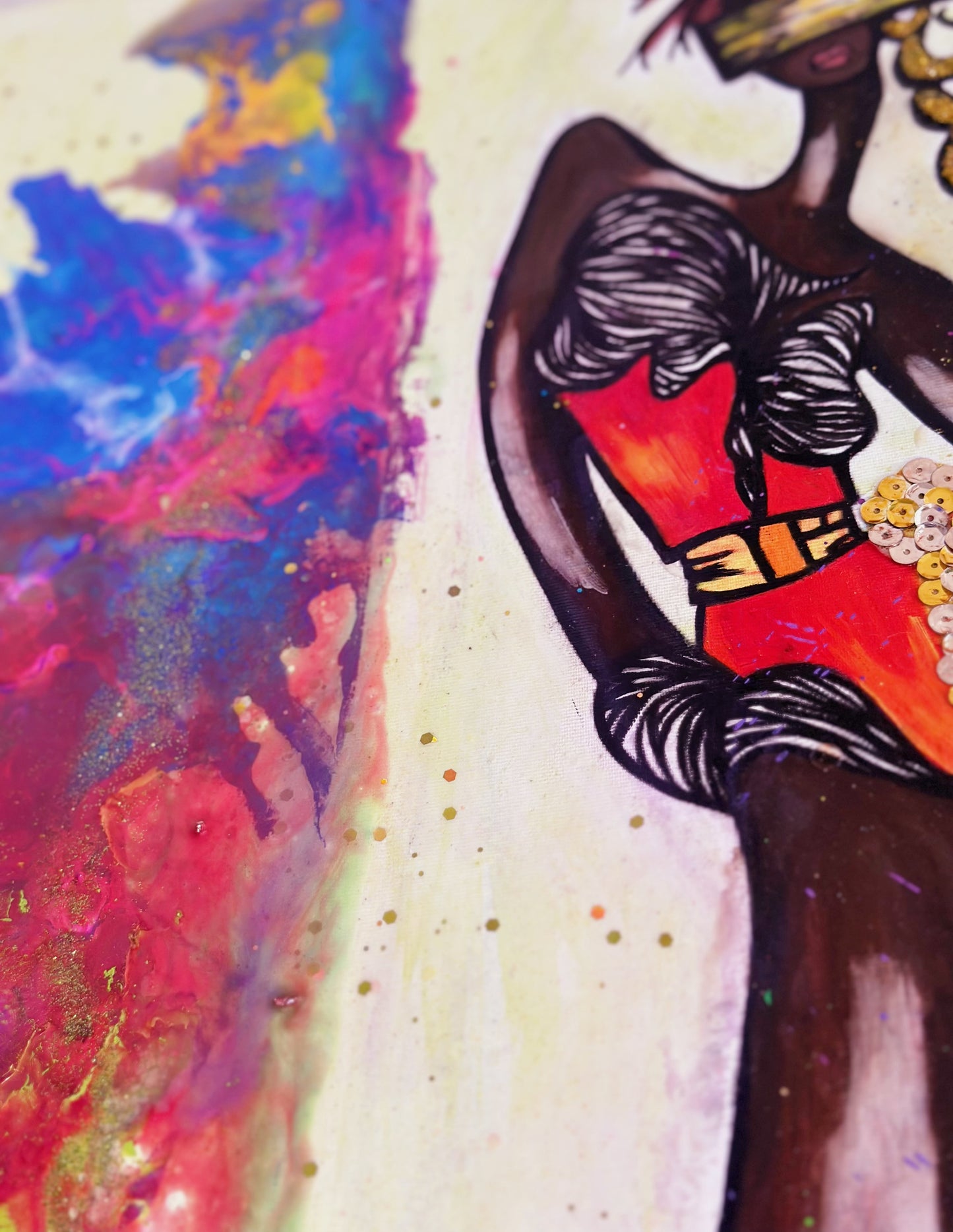 Custom Order Queen Inna  – “Your Art Has Been Served” Queen Series | Mixed Media | Inspired by In-N-Out®  | Exclusive ART