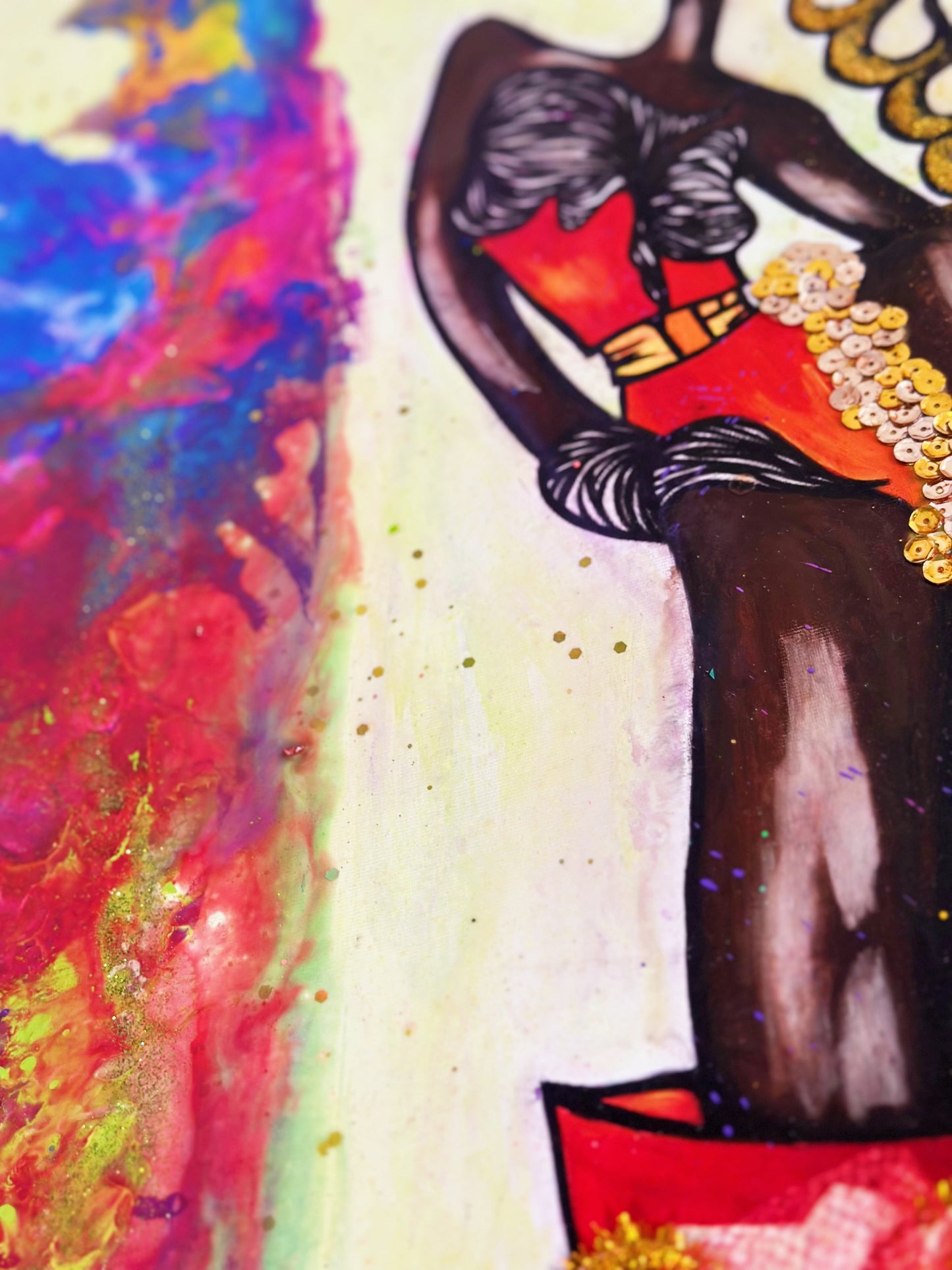 Custom Order Queen Inna  – “Your Art Has Been Served” Queen Series | Mixed Media | Inspired by In-N-Out®  | Exclusive ART