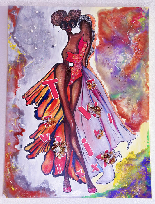 Queen Of Twinnie (Inspired by Twix) 30” x 40” | Mixed Media | Inspired by Twix®  | Exclusive Fine Art
