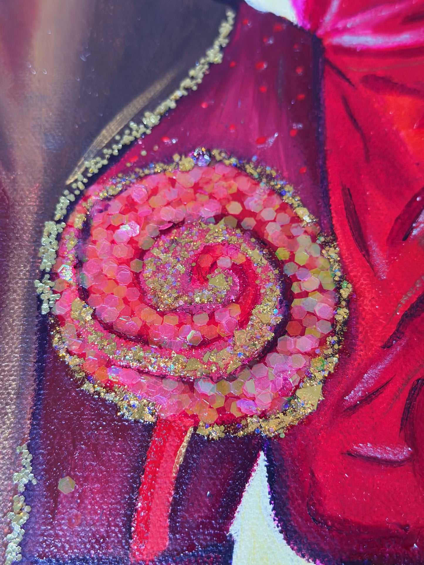 Queen Chicka Original Painting — “Feed the Heart, Heal the Earth” | Sustainable Mixed Media Art | Eco-Fashion Artwork by AYA by DK