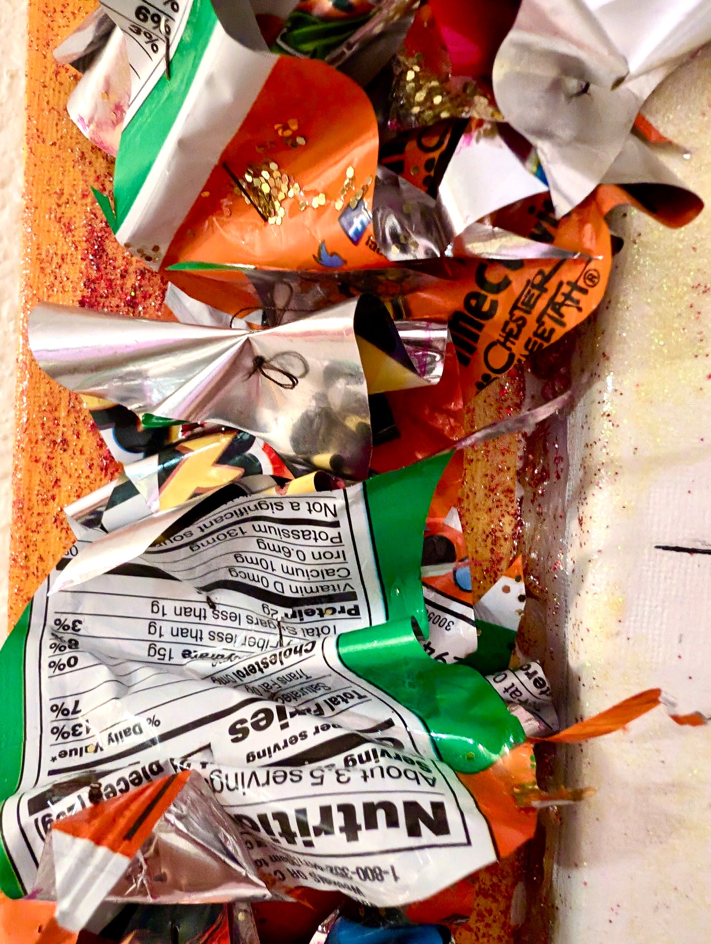 Queen Cheeta – Cheetos Wrapper Mixed Media Art | 7 Queens by AYA by DK