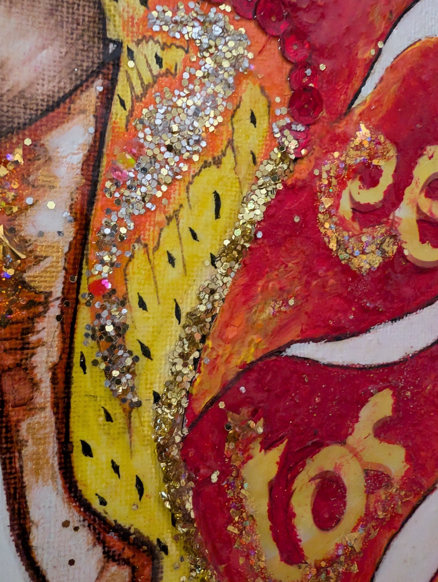 Queen Cheeta – Cheetos Wrapper Mixed Media Art | 7 Queens by AYA by DK