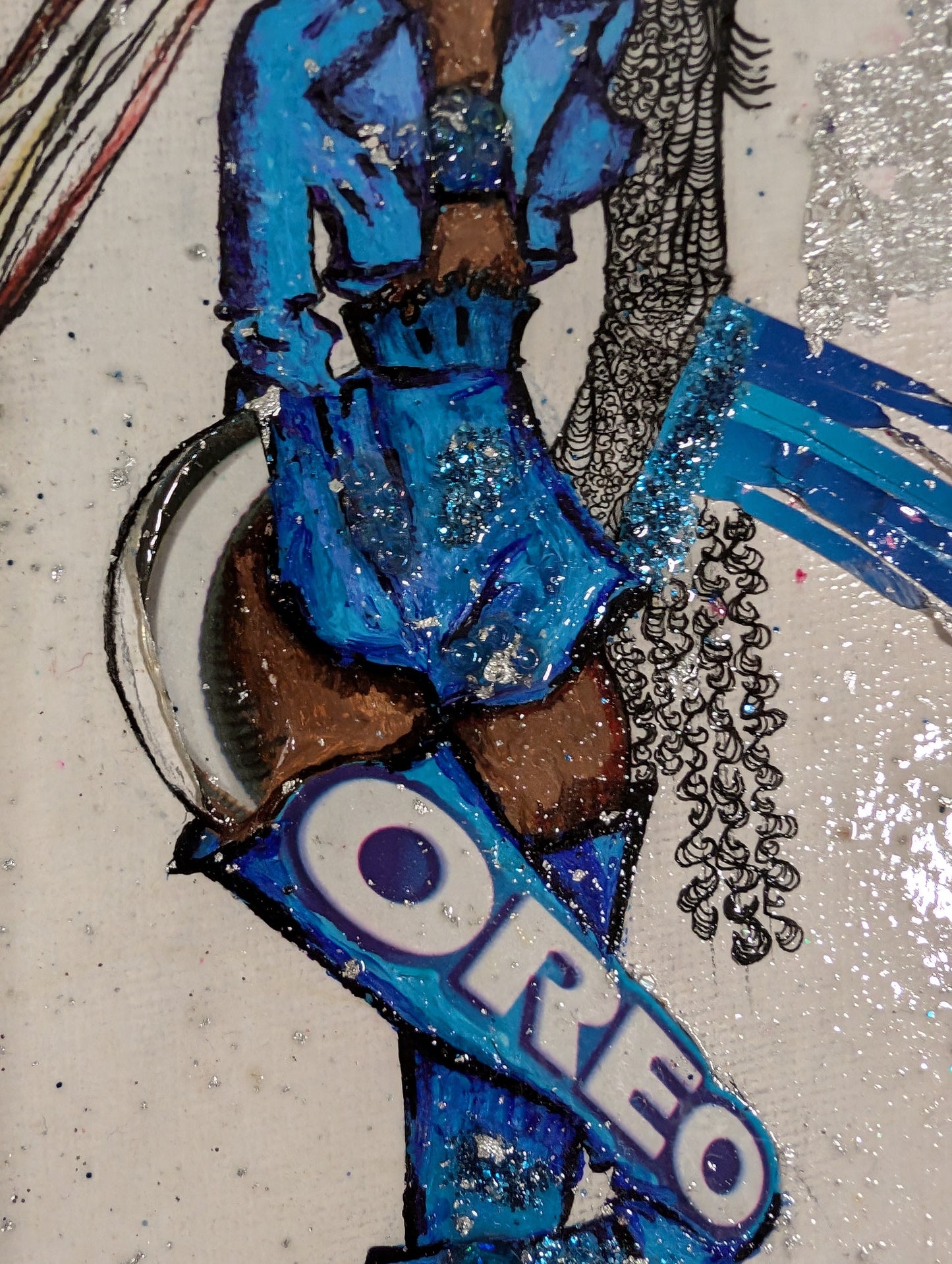 Queen Oria — Original Oreo® Wrapper Mixed Media Art | AYA by DK