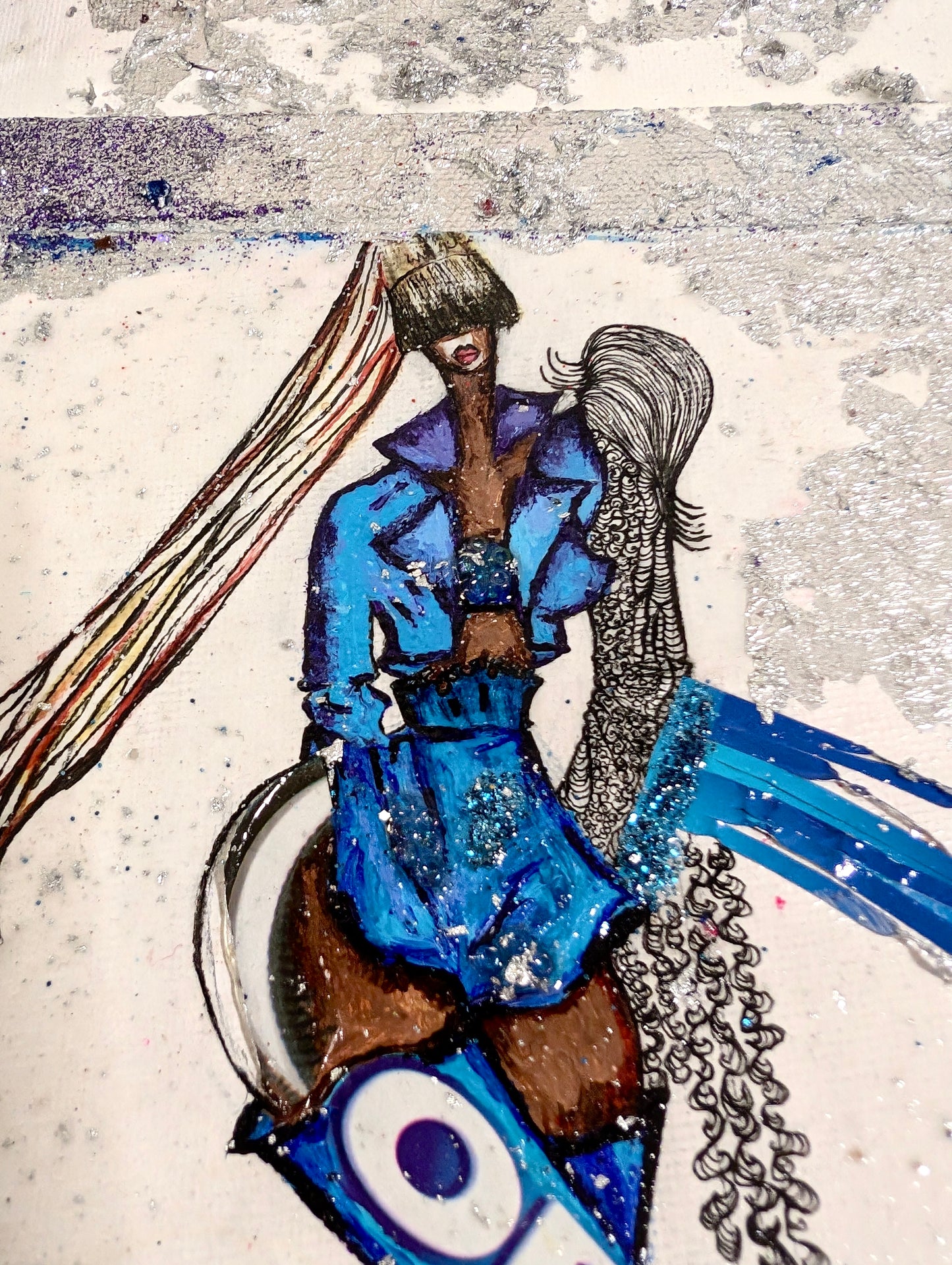 Queen Oria — Original Oreo® Wrapper Mixed Media Art | AYA by DK