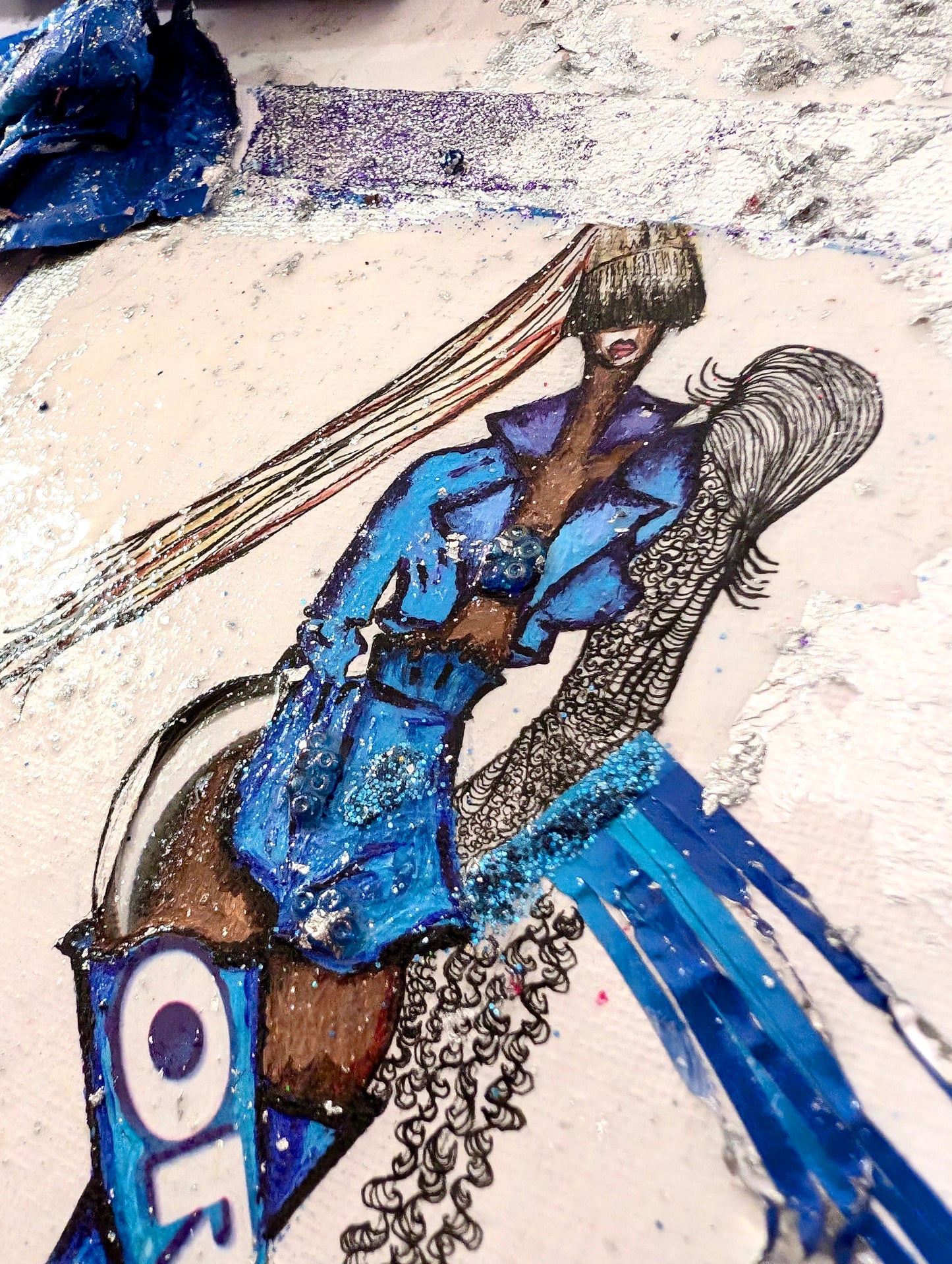 Queen Oria — Original Oreo® Wrapper Mixed Media Art | AYA by DK