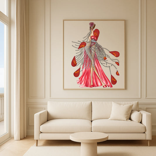 Custom Order Queen Macdolena (Inspired by McDonald’s) – “Your Art Has Been Served” Queen Series | Mixed Media| Inspired by McDonald’s® |Exclusive Fine ART (Copy)