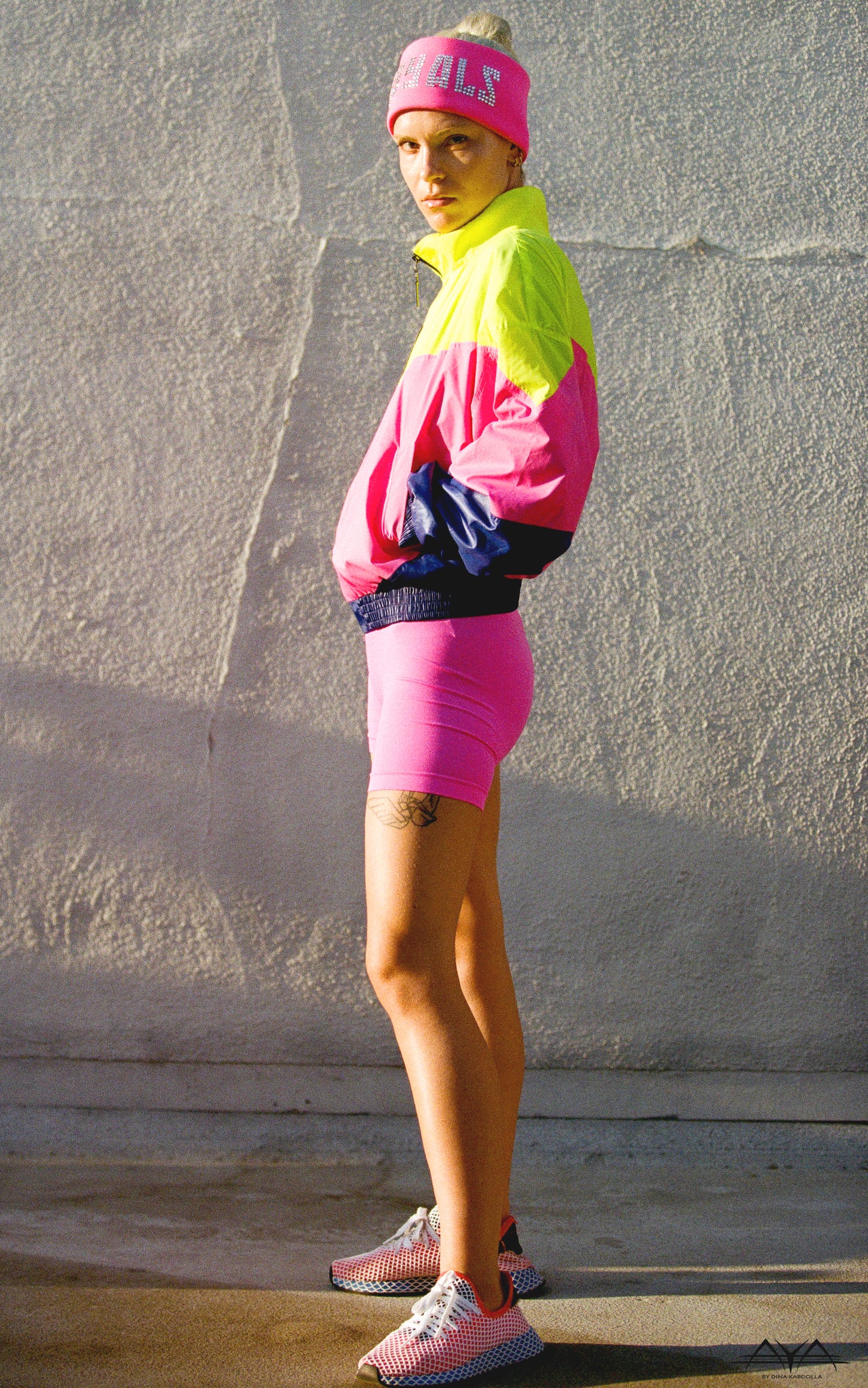 NEON CRUSH JACKET WITH MULTI COLOR BLOCKS