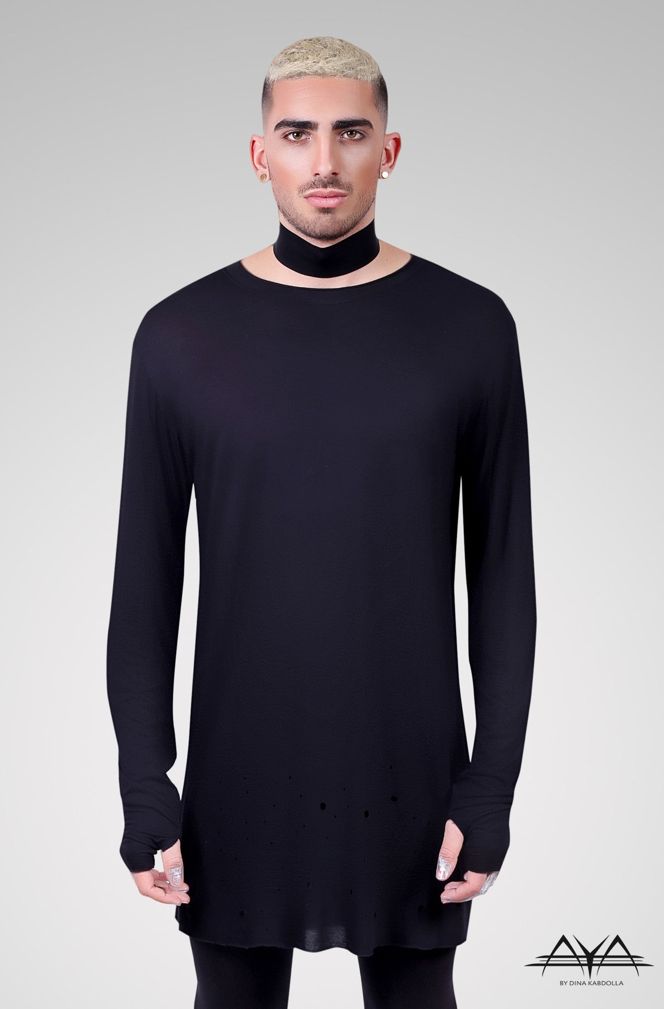 Unisex Ripped T-Shirt Noir