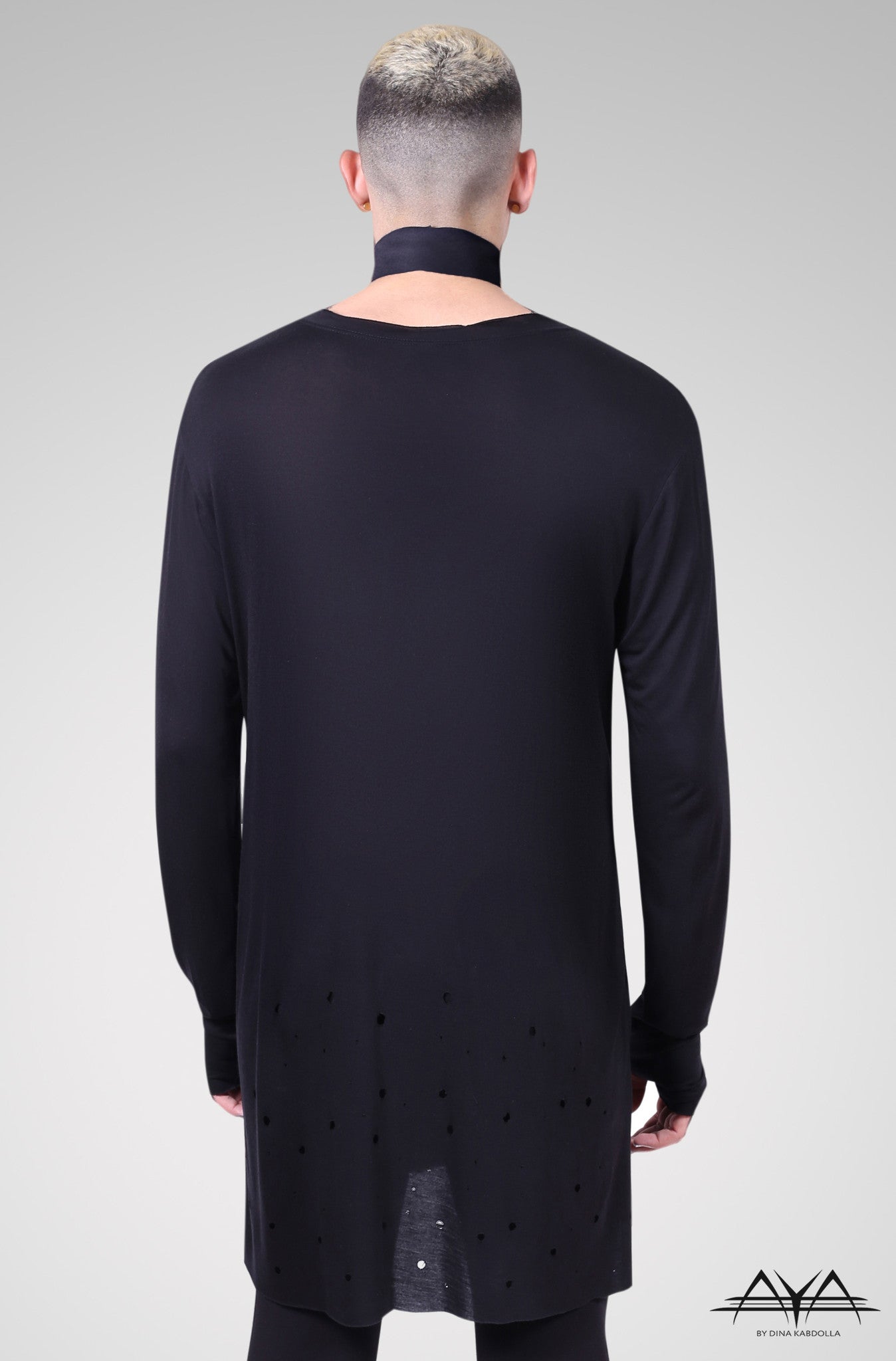Unisex Ripped T-Shirt Noir