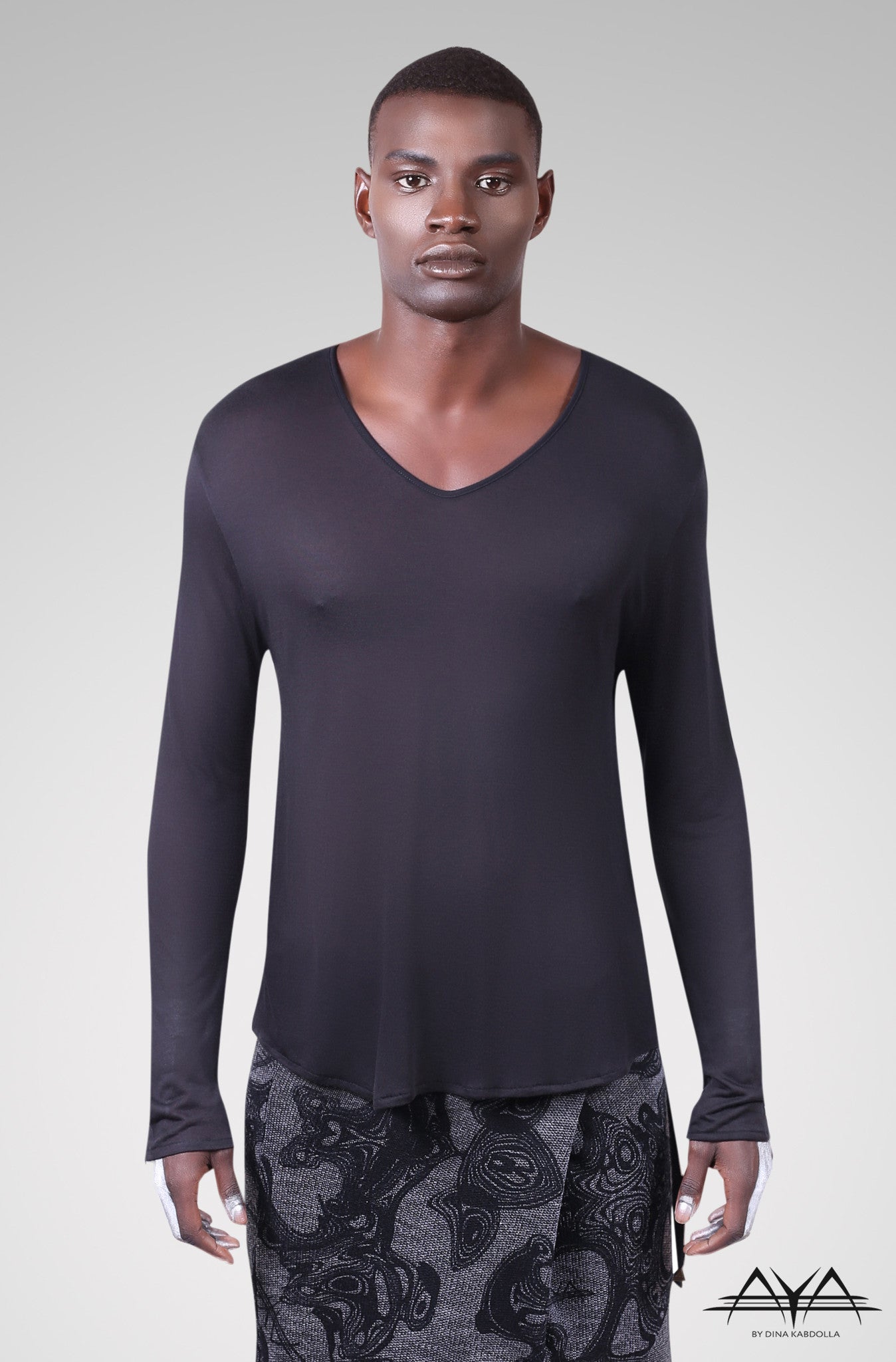 Unisex V-Neck Shirt Noir